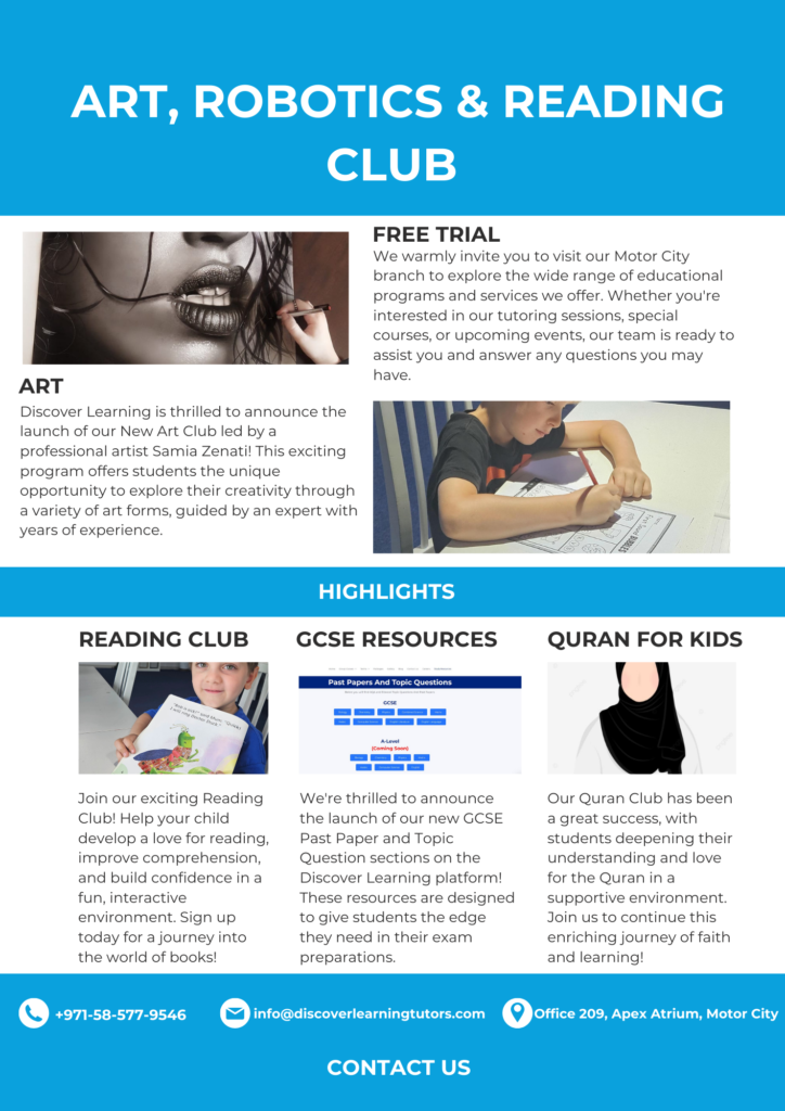 September Newsletter Discover Learning Tutors Motor City